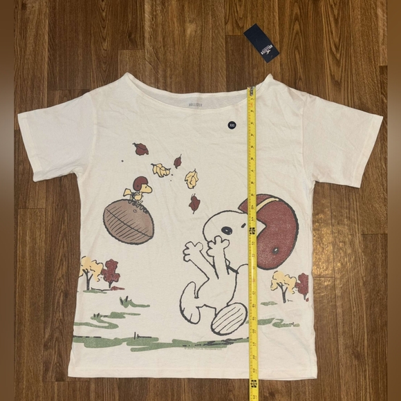 HOLLISTER SNOOPY Cream Color Sleepwear Tee xxsmall NEW! - Picture 6 of 13